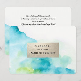 Kommer du att vara min Maid of honor? Modern vatte Inbjudningar