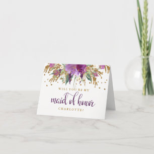 Kommer du att vara min Maid of honor-mousserande A Inbjudan