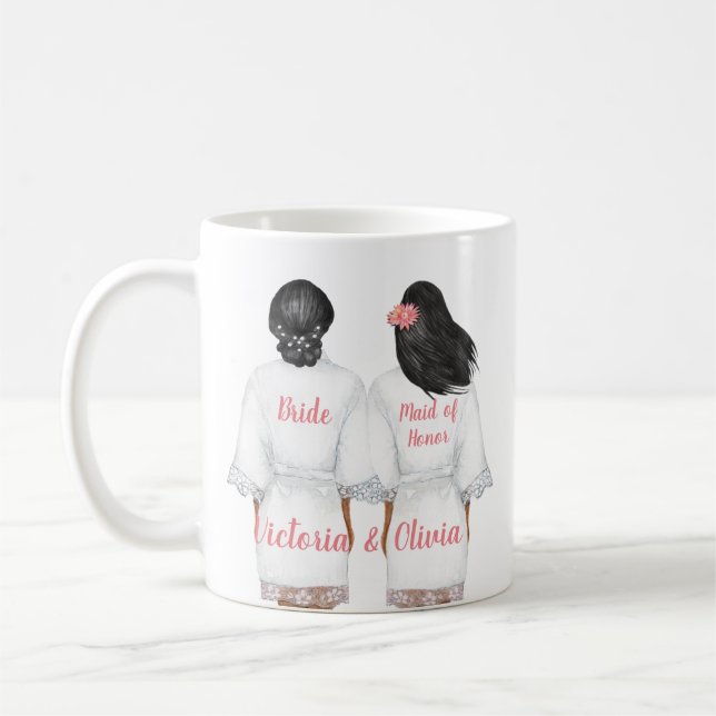 Kommer du att vara min Maid of honor Mugg? Kaffemugg (Vänster)