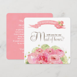 Kommer du att vara min Maid of honor? Romantic Ro Inbjudningar