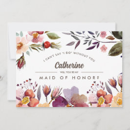 Kommer du att vara min Maid of honor? Rustic Fall  Inbjudningar