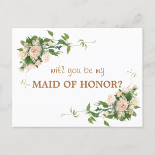 Kommer du att vara min Maid of honor? Vykort