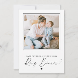 Kommer du att vara min Ring Bearer Frieri fotokort