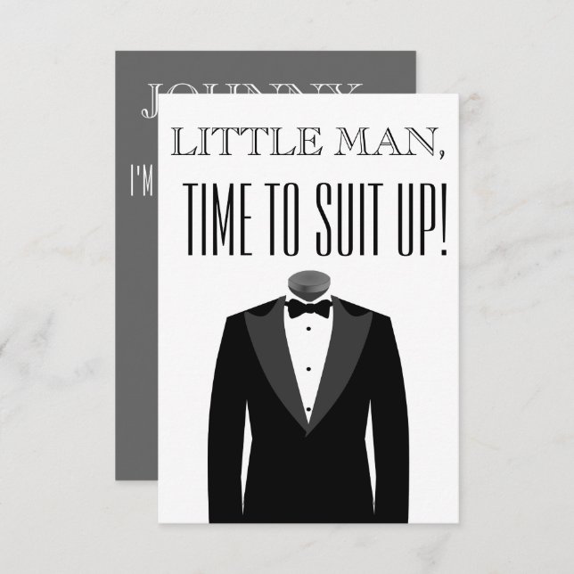 Kommer Du Att Vara Min Ringbärare Förlovningsinbju Inbjudningar (Fram/baksida)