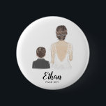 Kommer du att vara min sidopojke Frieri bricka Knapp<br><div class="desc">Kommer du att vara min bridesaid och Frieri Badge Simple och Classic "Will you my page boy?" En brid och liten pojke. Anpassa namn och rollen till din inställning.</div>