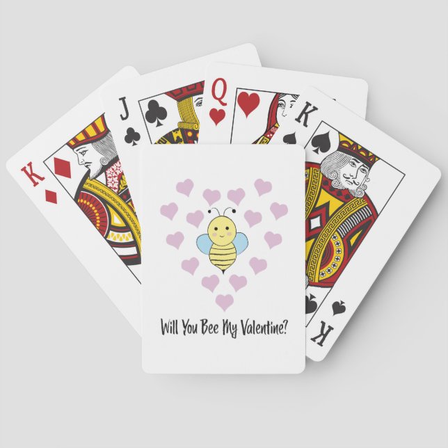 Kommer du att vara min Valentine? Casinokort (Baksidan)