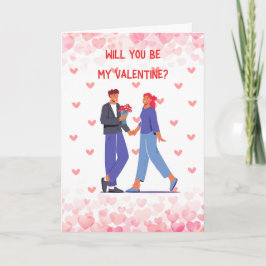 "Kommer du att vara min Valentine?" Helgkort