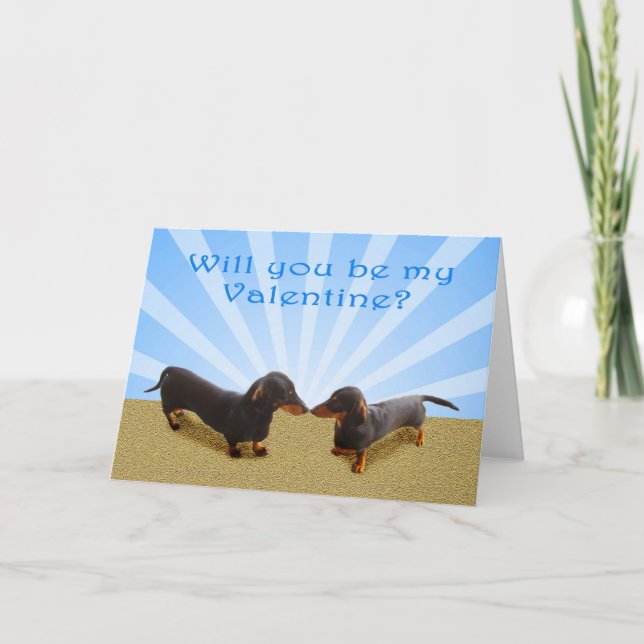 Kommer du att vara min Valentine? Helgkort (Framsida)