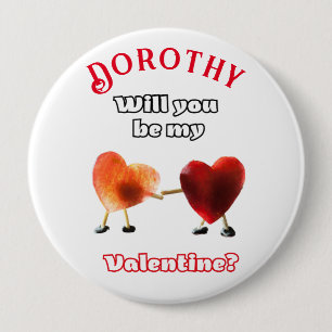 Kommer du att vara min Valentine? Knapp