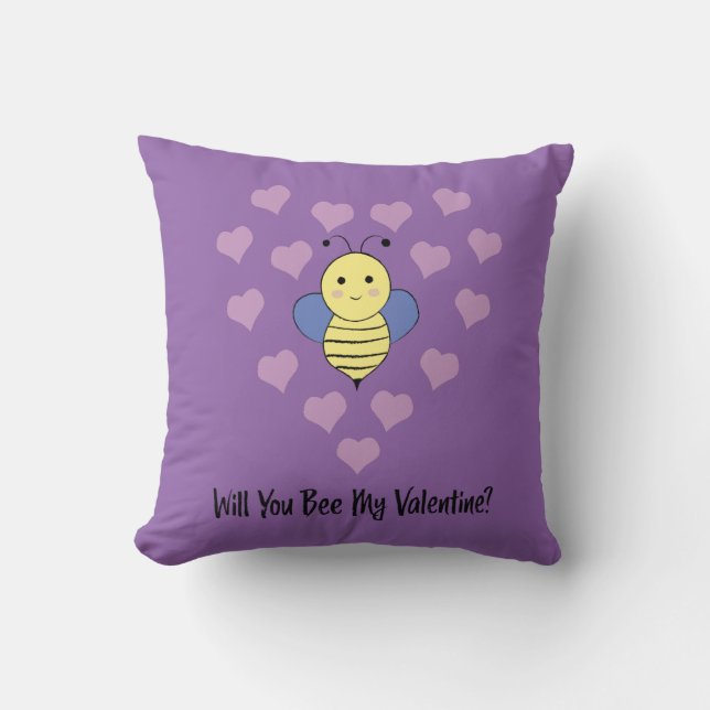 Kommer du att vara min Valentine? Kudde (Framsida)
