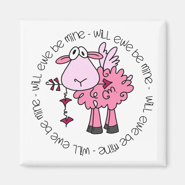 Kommer du att vara min Valentine? Magnet (Framsidan)