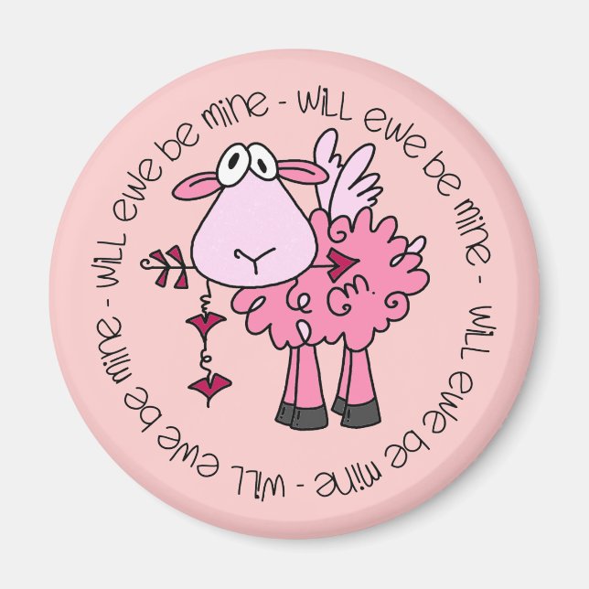 Kommer du att vara min Valentine? Magnet (Framsidan)