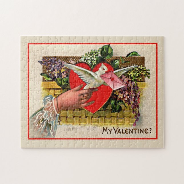 Kommer du att vara min Valentine? Pussel (Horisontell)