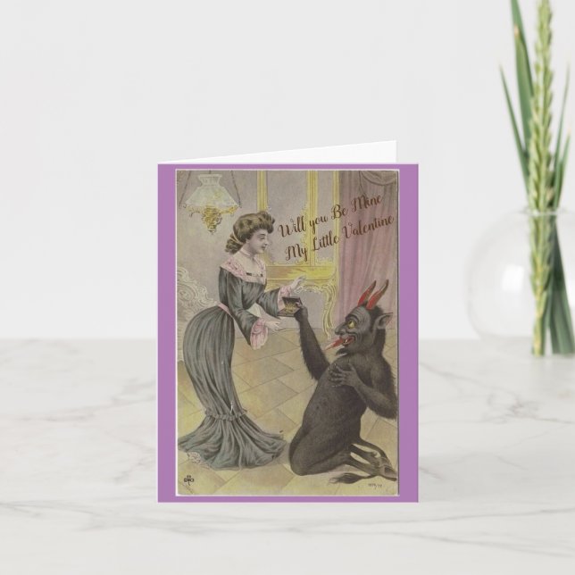 Kommer du att vara min, Valentines day kort? Kort (Framsida)