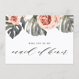 Kommer du att vara mina Maid of honor-Elegant-Trop Inbjudningar