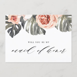 Kommer du att vara mina Maid of honor-Elegant-Trop Inbjudningar