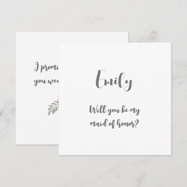 Kommer du att vara mitt anteckningskort för Maid o (Fram/baksida)