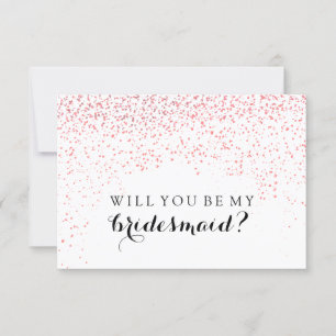 Kommer du att vara mitt Bridesmaid Card - Confetti Inbjudningar