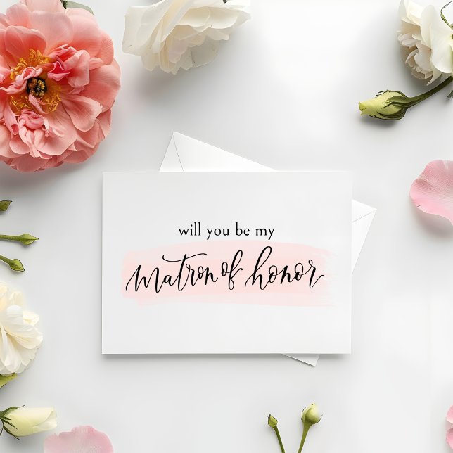  Kommer du att vara mitt Frieri hedersbevis? Tack Kort (Matron of Honor Proposal Card | Watercolor & Calligraphy design | Sweet/Chic Way to Pop the question)