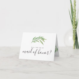 Kommer du att vara mitt Maid of honor botaniska Lö Inbjudan
