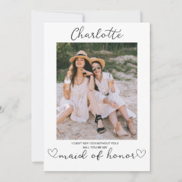 Kommer du att vara mitt Maid of honor-fotokort för