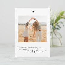 Kommer du att vara mitt Maid of honor-fotokort för