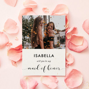 Kommer du att vara mitt Maid of honor-frieri fotok Inbjudningar