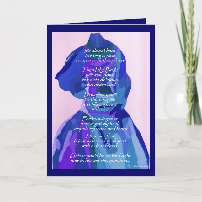 "Kommer du att vara mitt Maid of honor" Vinter II- Inbjudan (Framsida)