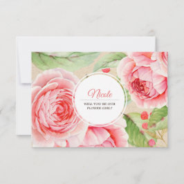 Kommer du att vara vår Flower Girl? Inbjudan till