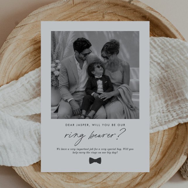 Kommer Du Att Vara Vår Ringbärare Handskriven Förf Inbjudningar (Zazzle Will You Be Our Ring Bearer Handwritten Proposal Invitation)