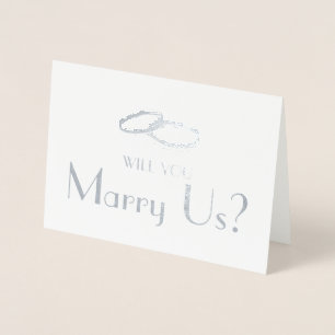 Kommer du att vara vår tjänsteman? Bröllop Marry Folierat Kort