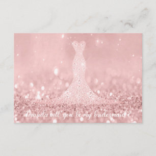 Kommer Du Brudtärna Glitter Röd Bean Diamant Dres Inbjudningar