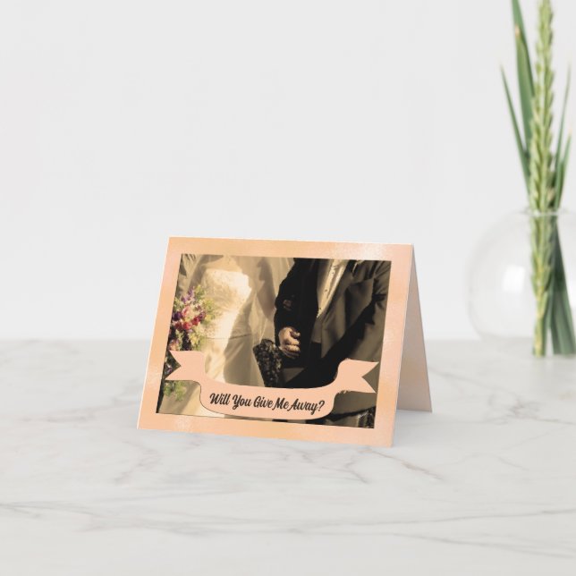 Kommer du Ge mig längs Sepia Far i Bride? Inbjudan (Framsida)