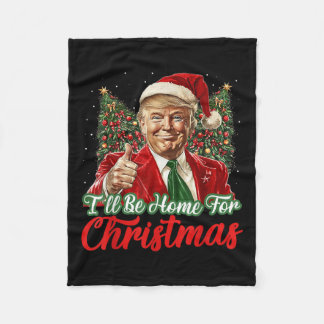 Kommer du hem till jul? Julafton Trump Pajamas Hol Fleecefilt