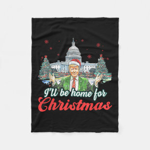 Kommer du hem till jultomten Jultomten Trump Fleecefilt