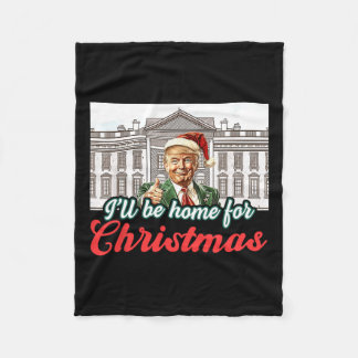 Kommer du hem till jultomten Jultomten Trump Fleecefilt