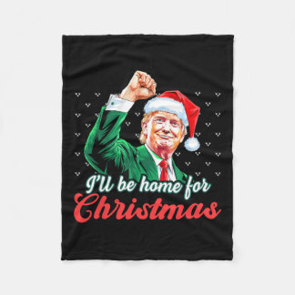 Kommer du hem till jultomten Jultomten Trump Fleecefilt