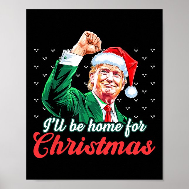 Kommer du hem till jultomten Jultomten Trump Poster (Framsidan)