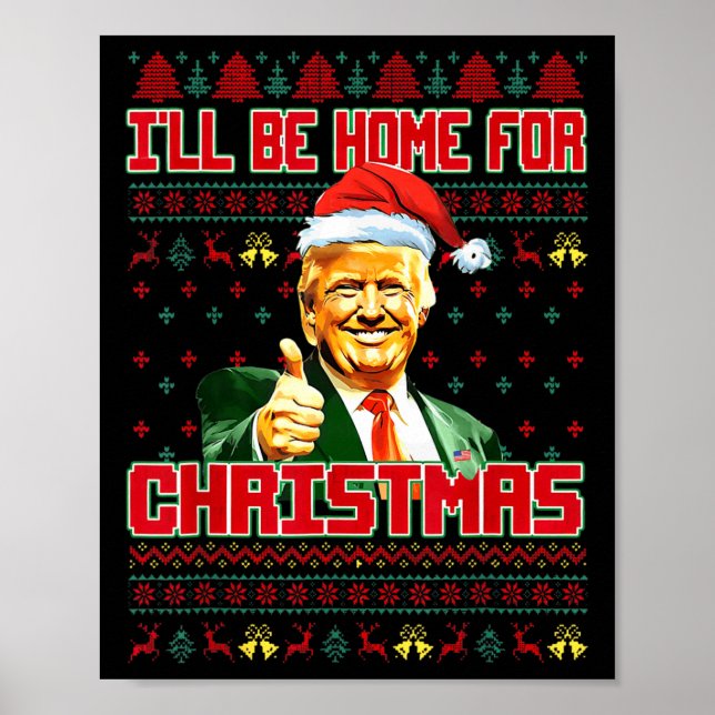 Kommer du hem till jultomten Jultomten Trump Poster (Framsidan)