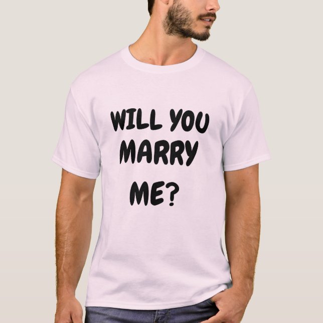 KOMMER DU MARRY ME T-Shirt? T Shirt (Framsida)