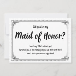 Kommer du vid min Maid of honor Meddelande