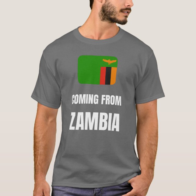 Kommer från Zambia T Shirt (Framsida)