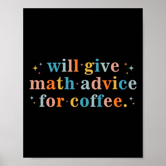 Kommer Ge Matematikrådgivning För Kaffe Matematik  Poster (Framsidan)