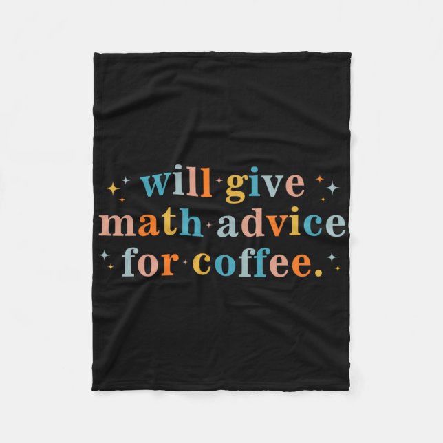 Kommer ge matte-råd för kaffe Matematik tillbaka  Fleecefilt (Framsidan)