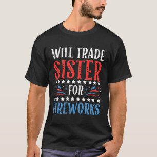 Kommer handelssyster till Fireworks 4:e juli Femin T Shirt