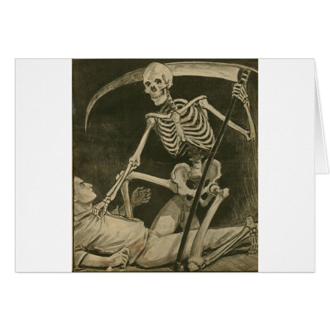 Kommer här död! hälsningskort (Framsidan Horizontal)