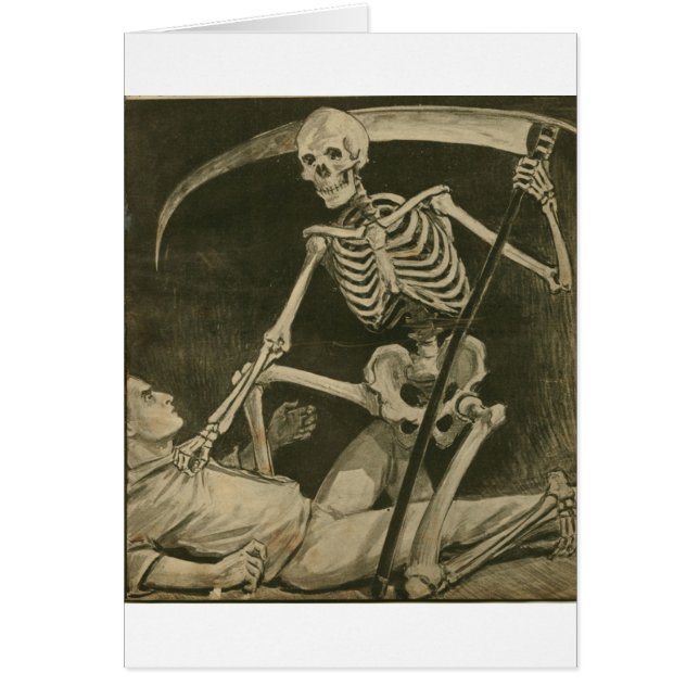 Kommer här död! hälsningskort (Framsidan)