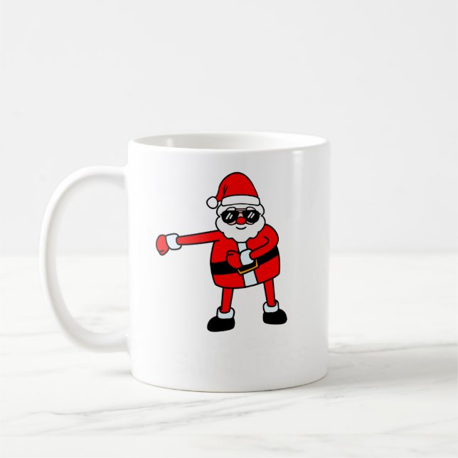 Kommer här julgranen för den Santa Flossrenen Kaffemugg (Vänster)