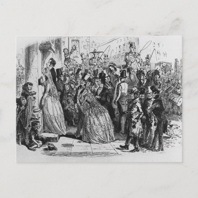 Kommer hem från kyrkan vykort (Framsida)