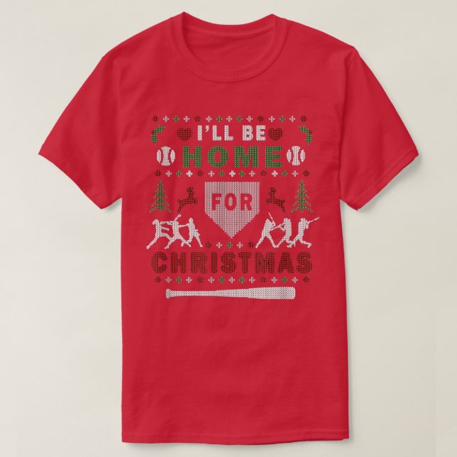 Kommer hem till julsoftball Uggla jul T Shirt (Design framsida)